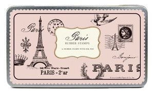 Cavallini Co Paris Rubber Stamp Set