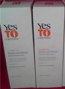 Lot of 3 Yes to Carrots Hand Elbow Moisturizing Cream