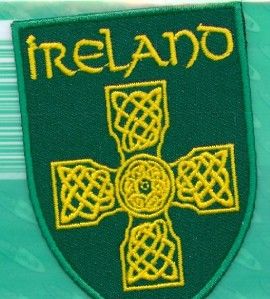 Irish Traditionall CELTIC CROSS Ireland Embroidered Patch Badge
