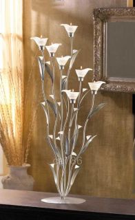22 Wedding Silver Calla Lily Candle Holder Centerpieces