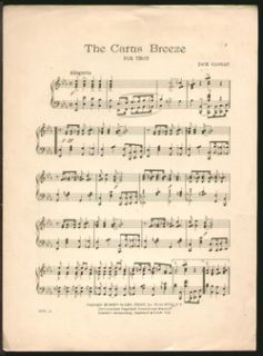 Emma Carus Breeze 1914 Fox Trot Piano Sheet Music