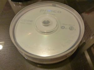 10 Pcs Blank CD Discs Recordable CD RW 4X 12x 700MB