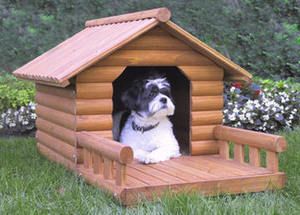 OUTDOOR DOG CAT PET HOUSE HOME   THE MEDIUM SIZED LOG CABIN BY MERRY 