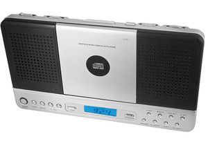    AM FM Stereo Radio Vertical CD Player LCD Display Alarm Clock
