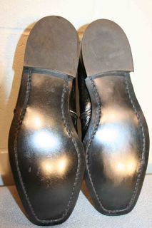 NEW BLACK CRINKLE PATENT VTG 60s 70s MOD BELTED SLIP ON Shoe 7.5