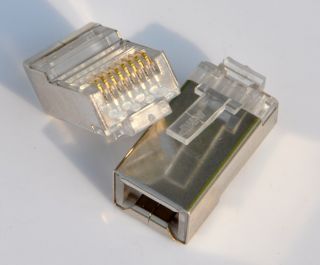 50 Pcs Cat6 Connector RJ45 Modular Plugs Shielded Ver