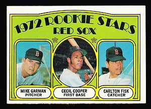 1972 Topps 79 Carlton Fisk Cecil Cooper Red Sox Rookie