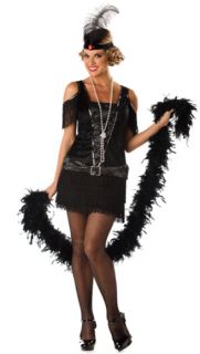   20s Sequin Black Flapper Gangster Fancy Dress Up Costume Club