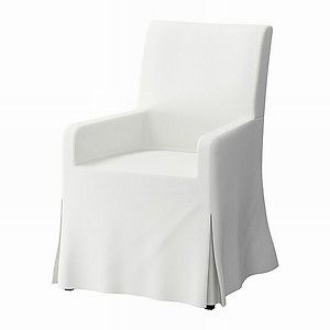 IKEA Henriksdal Chair w Armrests Slipcover Cover Skirted Blekinge 
