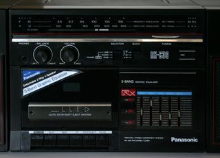   RX C36 Boombox with Detachable Speakers Am FM Cassette