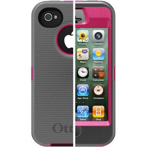 Otterbox Defender iPhone 4 4S Hot Pink Gunmetal Grey