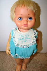   1962 TINY CHATTY BABY CATHY DOLL 15 BLONDE ORIGINAL OUTFIT