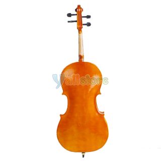   New 4 4 Full Size Natural Color Wood Cello with Case Bow Rosin
