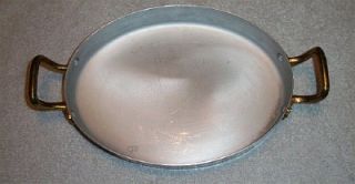Centuria Baumlin Made in France 9 Oval Pan Copper Tin Brass Handles 