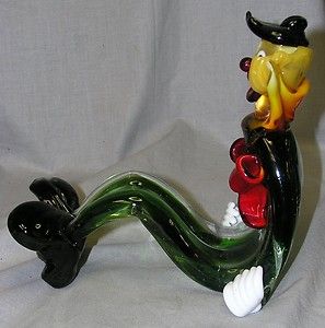 Vintage Murano Art Glass Clown Signed and Numbered