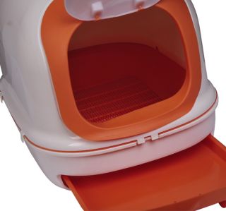 New Deluxe Cat Pet Litter Kitty Pan Enclosed Box Large w Scoop Deep 