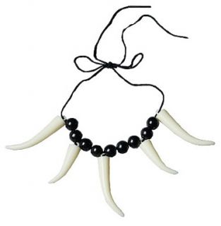 This Tooth Necklace Completes any Caveman or Cavewoman Costume.