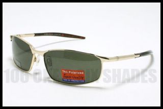 Polarized Sports Sunglasses Fishing Golfing Gold Black