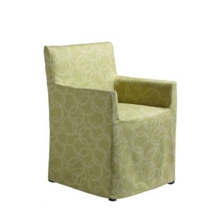 NIP West Elm Porter Arm Chair Slipcover Green Dot Circles