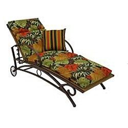 outdoor resin wicker steel frame chaise lounge chair