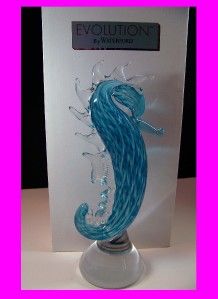 Waterford Crystal Figurine Evolution Cerulean Seahorse