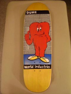 Cease and Desist World Industries DUNE Skateboard Deck YELLOW