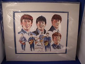   Beatles Four Lads From Liverpool Matted Print signed by Cecil Highley