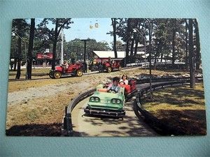 CEDAR POINT Amusement Park SANDUSKY OHIO Car Rides 1965 Postcard