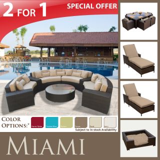   Furniture Outdoor Patio Dining Set 7pc 2 Chaises LRG Dog Bed