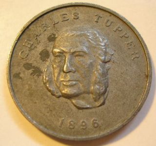 this vintage token commemorates charles tupper who was appointed prime 