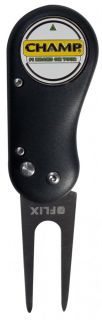 Authentic Black Champ Flix Golf Switchblade Divot Tool + Ball Marker 