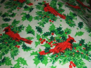   Holiday Cardinal Christmas Head Table Banquet Fabric Tablecloth