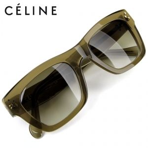 Celine Paris Wayfarer Olive Green Sunglasses SC1732 Authentic MSRP 340 