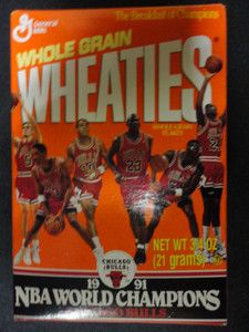 1991 NBA World Champions Chicago Bulls Michael Jordan Wheaties Mini 