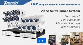   Security System 16CH Channel 1TB CCTV Camera IR Night Vision Outdoor