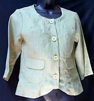 Central Falls Co Womens Jacket Size s Green Linen New
