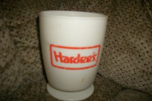Vintage Whirley Industries Hardees Plastic Coffee Cup Mug
