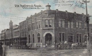 Old National bank Centralia iL 1909 old Postcard
