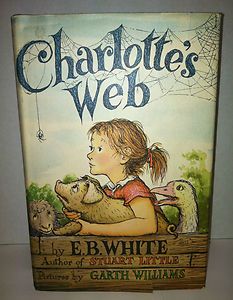 White Charlottes Web Hard Cover Book Club Edition 1952