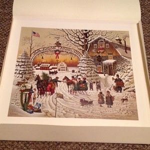 Charles Wysocki, Christmas Greeting, Signed And Numbered. Low Numbered 