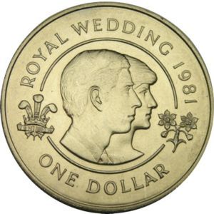 Elf Bermuda 1 Dollar 1981 Wedding Charles and Diana