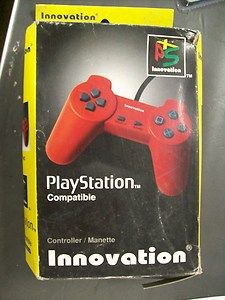 PSX PlayStation PS1 Original Solid Red Classic Controller by 