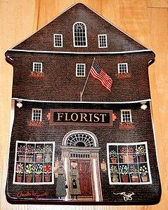 Wysocki Folktown Charles Wysocki The Town Florist House Plate