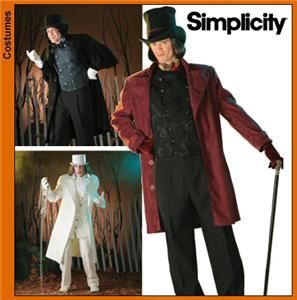 Wonka Dickens Steampunk Coat Cape Hat Costume Simplicity Pattern 4083 