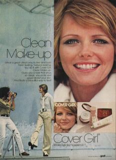 Cheryl Tiegs for Cover Girl Clean Make up ad 1973