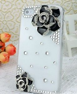   Flower Rhinestone 3D Mobile Phone Case Cover for iPhone4 4S