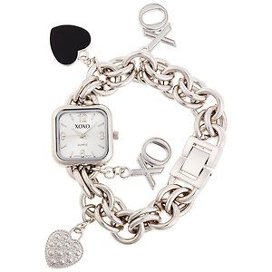 XOXO Charm Bracelet Watch Wrist Hearts Small 1 Cute Elegant Small 