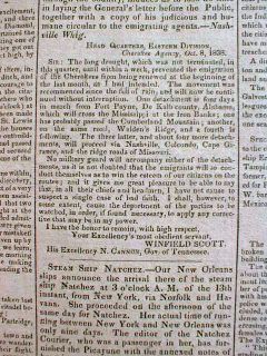 1838 Newspaper Trail of Tears Cherokee Indians Forced Relocation to 