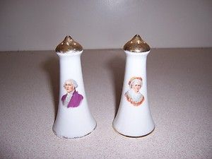 Antique George and Martha Washington Salt Pepper Shakers