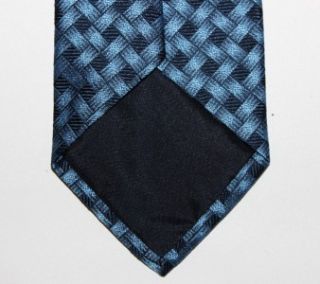 CHARVET Paris $165 Blue Navy Crosshatch 100 Silk Tie Mint